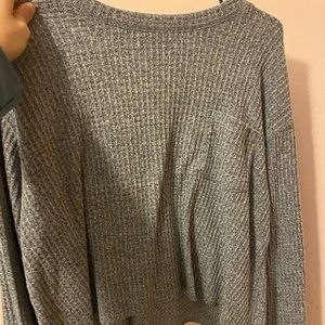 grey long sleeve/ sweater